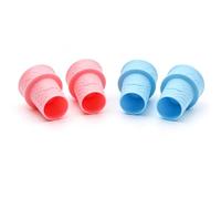 ASHATA 4pcs Ice Cream Cone Scoop Durable Dishwasher Safe Plastic Holder Perfect for Ice Cream Desserts for Picnics and Weddings (Blue Roseate)