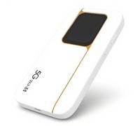 ASHATA 5G WiFi 6 Mobile Hotspot Router, Portable Router with Sim Card Slot, 2.01 Inch Touch Screen 7100mAh Supports 16 Devices, for Home Travel Gaming