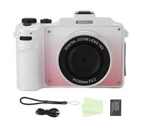 ASHATA 5K 80MP CCD Digital Camera, WiFi Photography Photo Video Camera with Hand Strap, 18X Digital Zoom, Anti Shake, Video Recorder for Travel Recording (Gradient Pink)