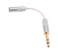 ASHATA 6.35mm Male to 4.4mm Female Headphone Adapter Cable, Silver Plated Copper with Gold Plated Connectors for Sound Devices