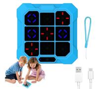 ASHATA 6 In 1 Electronic Tic Tac Toe Game, Handheld Tic Tac Toe Bolt Game with Ilent Mode Memory Brain Gaming, 200mah Rechargeable, for 6-12 Years Old Kids Adult (Blue)