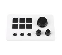 ASHATA 6 Keys Visual Keyboard, Custom Keyboard, Visual Keyboard with Knobs LCD Custom 6 Programmable Buttons for OBS for Twitch for YouTube for OS X PC (White)
