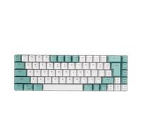ASHATA 60% Wired Gaming Keyboard, RGB Backlit Mechanical Gaming Keyboard, 68 Keys Compact, USB Plug, Comfortable Typing for PC Laptop for OS X (Green White Color Block)
