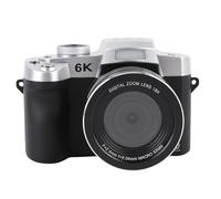 ASHATA 6K Digital Camera, 84MP Cameras for Photography with 18X Optical Zoom 3 Inch 180° Flip Screen Flash Eight Modes WiFi Vlogging Camera for YouTube Video Travel (Black) (Black)