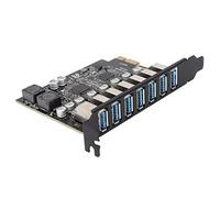ASHATA 7 Port PCIE Expansion Card, 5Gbps High Speed PCIe to USB 3.2 Expansion Card for Desktop PC Host Card, Support for Windows 11/10/8/7/XP and Linux