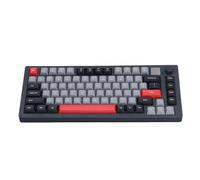 ASHATA 75% Wireless Mechanical Gaming Keyboard, Wireless Gaming Keyboard with RGB Backlit Multimedia Screen & Control Knob Hot Swappable Linear Switches Gasket Structure for PC (Gray)