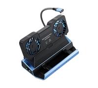 ASHATA 9 In 1 Portable Game Console Dock, Type C Gaming Hub with PD 100W Fast Charging HD 2.0 4K / 60Hz Dual Fans for Switch Steam Deck