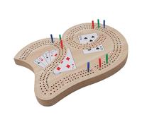 ASHATA 9 Peg Wooden Board Game for Kids, Safe Birch Wood Material, Promotes Cognitive Development, Parent Child Interaction, 24 X 19cm