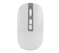 ASHATA AI Mouse, Smart Voice Real Time Transcription Translation Summarization Mouse, Protable Ergonomic Rechargeable Built in Mic for Remote Work (White)