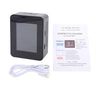 ASHATA Air Quality Monitor, PM1.0 PM2.5 PM10 Temperature Humidity Sensor, Portable Air Quality Detector, Indoor Tester with LED Display for Home Office (Black 2CO9TB)