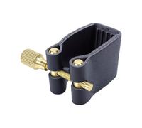 ASHATA Alto Sax Ligature Fastener Leather for Mouthpiece | Synthetic Leather Build, Brass Adjustment Screw, Anti Slip Grip, Double Bead Clamp, Practice Band Performance