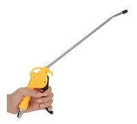 ASHATA Aluminium Alloy Pneumatic Dust Removing Gun Air Blow Gun with Rubber Cap Nozzle and Joint, Ergonomic Lightweight Air Duster Tool for Narrow Pipes and High Places Cleaning