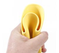 ASHATA Anti Bite Duck Mouth Shape Dog Muzzle Covers, Soft Anti Bite Muzzles, Breathable Dog Mouth Cover for Small Medium Large Dogs Pet Grooming (yellow #00)