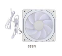 ASHATA ARGB PWM PC Case Fan 120mm, LED Light PC Cooler Fan, 9 Blade Design, 800-1800 RPM, 4-Pin/3-Pin Dual Control, Anti Vibration Pads (Reverse Blades)