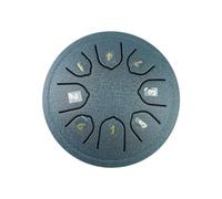 ASHATA Balmy Steel Tongue Drum 4 Inch 8 Notes C Key Handpan Drum for Music Lovers Dark Blue (Darkblue)