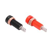 ASHATA Banana Plugs, High Performance Connectors Made of Brass Material, Pack of 10, with Stable Conductivity and Good Insulation Strength, Suitable for Electronic Devices, 5 X Red and 5 X Black