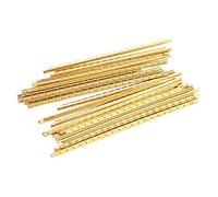 ASHATA Brass Classical Guitar Frets Durable Repair Parts for Perfect Musical Experience for 6 Strings Classical Guitars 19 Pcs Golden 2 Mm H65 Brass for Guitarists