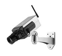 ASHATA Bullet Dummy Fake Surveillance Security Camera Auto Rotation Dummy Camera for Indoor & Outdoor