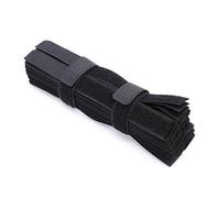 ASHATA Cable Ties,Durable 50pcs/lot Reusable Wire Organiser Cable Holder Magic Tape Ties Cord Lead Straps(black)