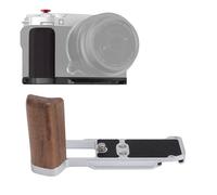 ASHATA Camera L Shape Side Handle Grip for Fuji X M5 Camera, with Arca Plate, Ergonomic Design for Tripod Stabilizer & Battery Access (Silver)