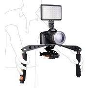 ASHATA Camera Shoulder Support Rig Kit, Adjustable Handle Grip Aluminum Alloy Frame with Cushioned Shoulder Pad, for DSLRs Video Camcorders Action Cameras