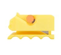 ASHATA Cardboard Cutter for Cat Scratchers, 3D Printed Card Board Cutter Kids DIY Cat Scratchers Cardboard Strip Tool Machine for Making Scratching Board Bed (Yellow)
