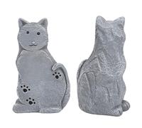 ASHATA Cat Memorial Statue, Resin Pet Bereavement Cat Lovers, with Personalized Engraving, Garden Home Decor