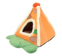 ASHATA Charming Carrot Pet Tent Bed Winter Warmth Cat House for Cozy Resting Place (S)