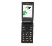 ASHATA Clamshell Mobile Phone, 2.8in HD Screen 5900mAh Battery Dual SIM Flip Phone with Zinc Alloy Durable Shaft, for Seniors Easy to Use Large Buttons Clear Sound (Golden)