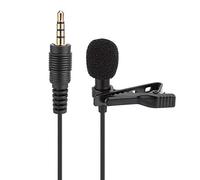 ASHATA Clip-on Microphone, 3.5mm Jack Mini Wired Clip-on Lapel Hands Free Condenser Microphone Mic for Recording Speeches with Clear Voice