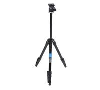 ASHATA Compact Camera Tripod with Flexible Ball Head and Inverted Center Column for Low Angle, Lightweight Aluminum Alloy Travel Tripod for DSLR Videos, Camera Monopod for Content Creators