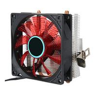 ASHATA Computer Cooling Fan,CPU Cooler 3-Pin Connector PC Accessory with Light 2-Brass-Pipe,High Durability CPU Heatsink CPU Cooling Fan for AMD 775/1155 / 1366 (11)