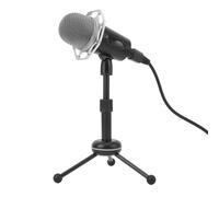 ASHATA Computer Microphone, Dynamic Microphone with Detachable, Support Volume Control LED Indicator 3 Pickup Mode Built in Sound Card Recording Microphone 3.5mm