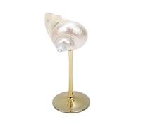 ASHATA Conch Shell Wine Glass, Unique Decorative Drinkware (Gold Bottom