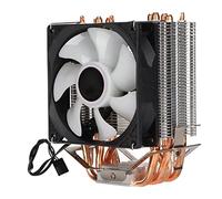 ASHATA CPU Cooler, 6 Pipe Cooling Radiator CPU Heat Sink, 90mm CPU Cooling Fans Direct Technology Precise Airflow Low Noise RGB Lighting Effect 3pin CPU Fan (single fan)