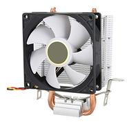 ASHATA CPU Heatsink,CPU Fan 3-Pin Connector Computer Accessory Non-Light 2-Brass-Pipe CPU Cooler Fan for AMD 775/1155 / (White)