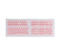 ASHATA Custom Keycaps 132 Keys, Thai Keycaps OEM Keycaps 132 Keycaps Set, Translucent DIY Thai Keyboard Keycaps Replacement for 61 62 64 68 84 87 104 108 Mechanical Keyboards (Roseate)