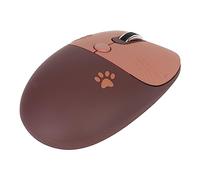 ASHATA Cute Cat Wireless Mouse, Lightweight Silent Computer Mice with USB Receiver, Candy Color Kawaii Mouse 1600 DPI for Laptop Notebook PC Computer (Coffee)
