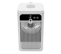 ASHATA Desktop Air Conditioner with Timer & Clock Display, 500ML Rechargeable Desk Air Cooler Fan with Ambient Temperature, Quiet Mist Cooling Fan for Home Office