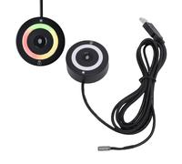 ASHATA Desktop USB Fingerprint Reader with RGB Light, Fingerprint Scanner Support for 10 11, 360° Touch Fast Recognition Biometric Reader, for PC Laptops