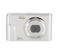 ASHATA Digital Camera, 1080P Camera, Digital Point and Shoot Camera with 16X Digital Zoom Anti Shake, 48MP Compact Small Camera 2.4 Inch IPS Display for Teens Boys Girls (Silver)