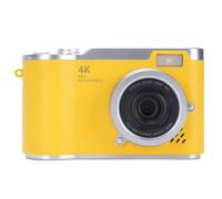 ASHATA Digital Camera, 1080P HD 48MP 18X Electronic Zoom Video Camera with 2.4 Inch HD Flip Screen, Protable Vlogging Built in LED Fill Light for Teens Students (Yellow)