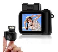 ASHATA Digital Camera, 2024 Upgraded 1080P Camera, 2MP 3760x2128 Pocket Camera with Hand Strap Keychain, 160° Wide Angle Lens, 6 Filters, for Video Recording (With 64G Small Memory Card)