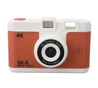 ASHATA Digital Camera, 50MP 1080P Camera for Kids with 8X Digital Zoom, Front Rear Dual Cameras 2.4 Inch Screen, Compact Small Camera for Boys Girls, 800mAh Battery (Brown)