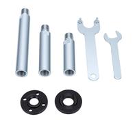 ASHATA Drill Grinder Conversion Kit 5/8-11 Thread 3 Rods | Carbon Steel Forged, Rust Removal Sanding, Flexible Extension Shafts, 2 Wrenches Included
