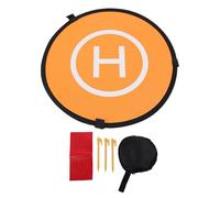 ASHATA Drone Landing Pads, Rain Proof Portable Foldable Quadcopter Landing Pads Oxford Cloth Reflective Strips, with Storage Bag (75cm)