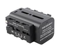ASHATA Dummy Battery Power Adapter for NP F970 F550 F770 with Dual Sided Camera Battery Power Supply Mount 9000mAh DC 7.4V Output Type C Input for Displays & Transmitters