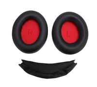 ASHATA Ear Pads Cushions + Headband, High Density Memory Foam Protein Leather Replacement Earpad Set with Comfortable Fit, for 1MORE SonoFlow Wireless Headphones