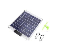 ASHATA Efficient 30W Solar Panel, Dual Type C Ports | Monocrystalline silicon, lightweight, ideal for outdoor adventures, includes small fan