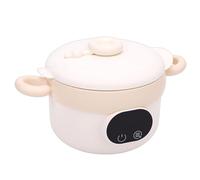 ASHATA Electric Lunch Box One Click Heating for Convenient Feeding on the Go Without Water for Busy Families 304 Stainless Steel Insulated Food Warmer Bowl for Infants and Toddlers (Cream Color)